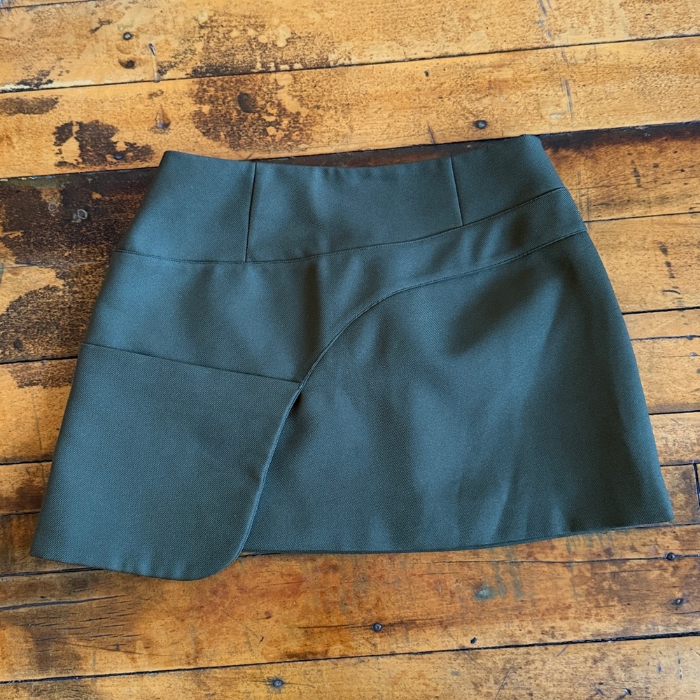 Sandy Liang Olive Side Skirt